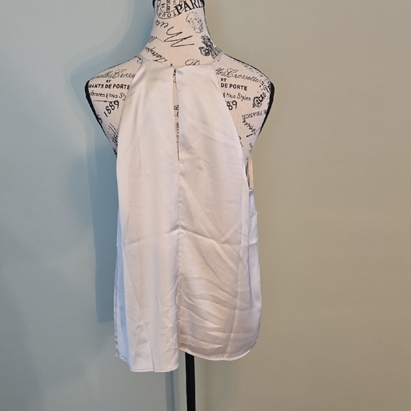 Elegant White Sleeveless Top - Picture 4 of 6